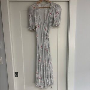The Latest Scoop Floral Wrap Maxi Dress, Size S 💗